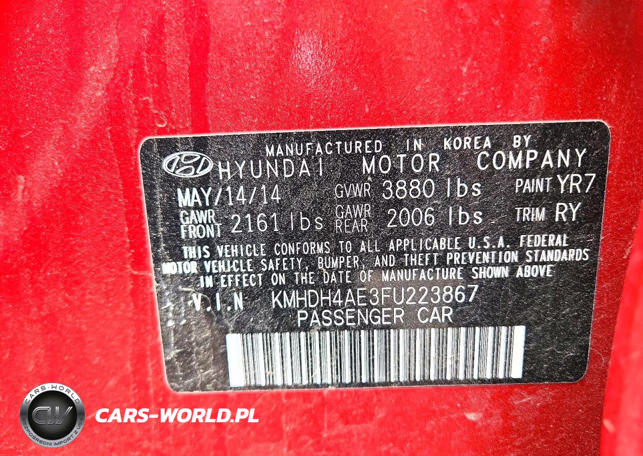 2015 Hyundai Elantra Se VIN:KMHDH4AE3FU223867 - 13