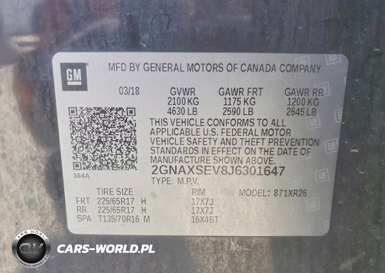 2018 Chevrolet Equinox Lt VIN:2GNAXSEV8J6301647 - 13