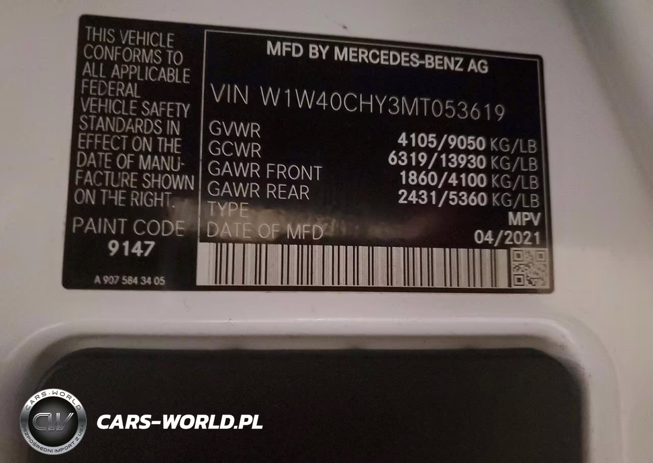 2021 Mercedes Benz Sprinter 2500 Delivery Van VIN:W1W40CHY3MT053619 - 13