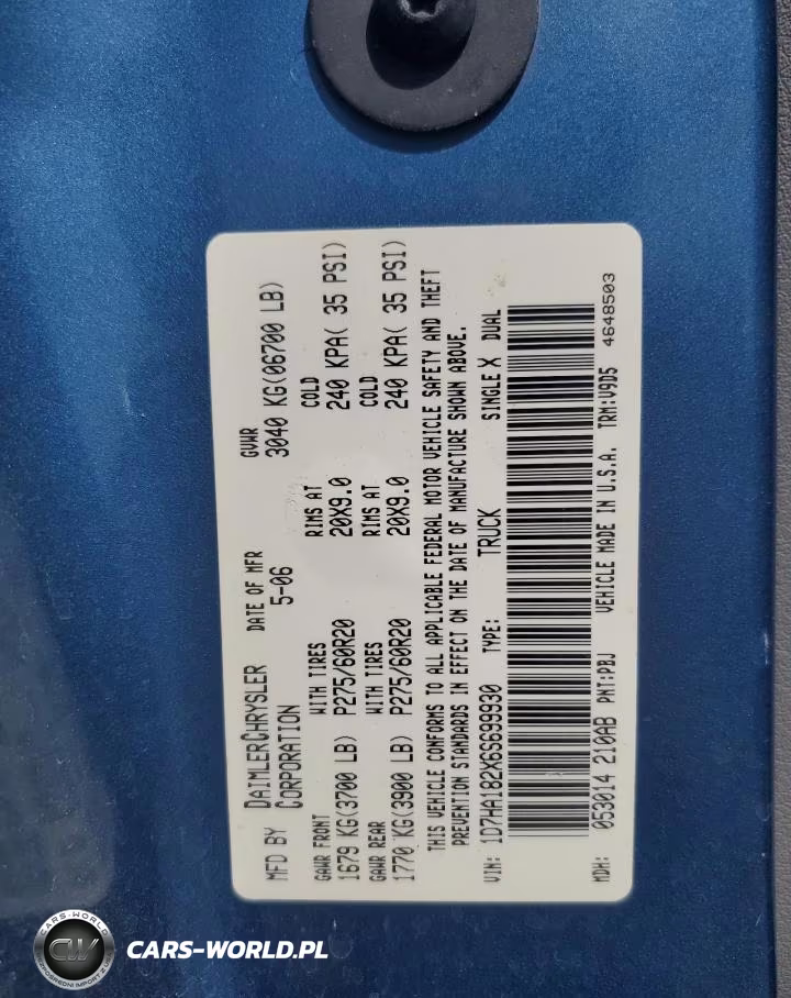 2006 Dodge Ram 1500 St VIN:1D7HA182X6S699930 - 13