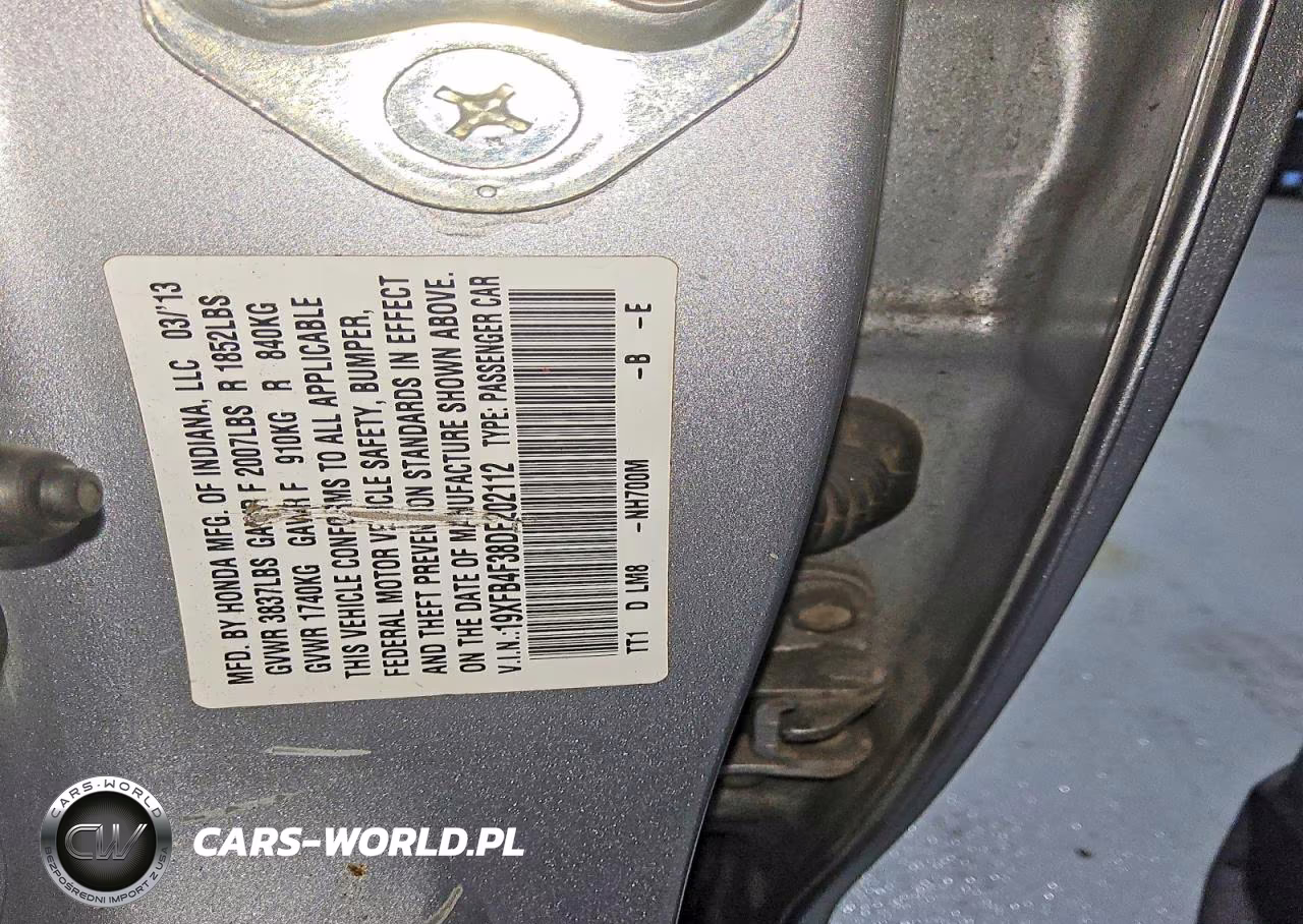 2013 Honda Civic Hybrid L VIN:19XFB4F38DE202112 - 12