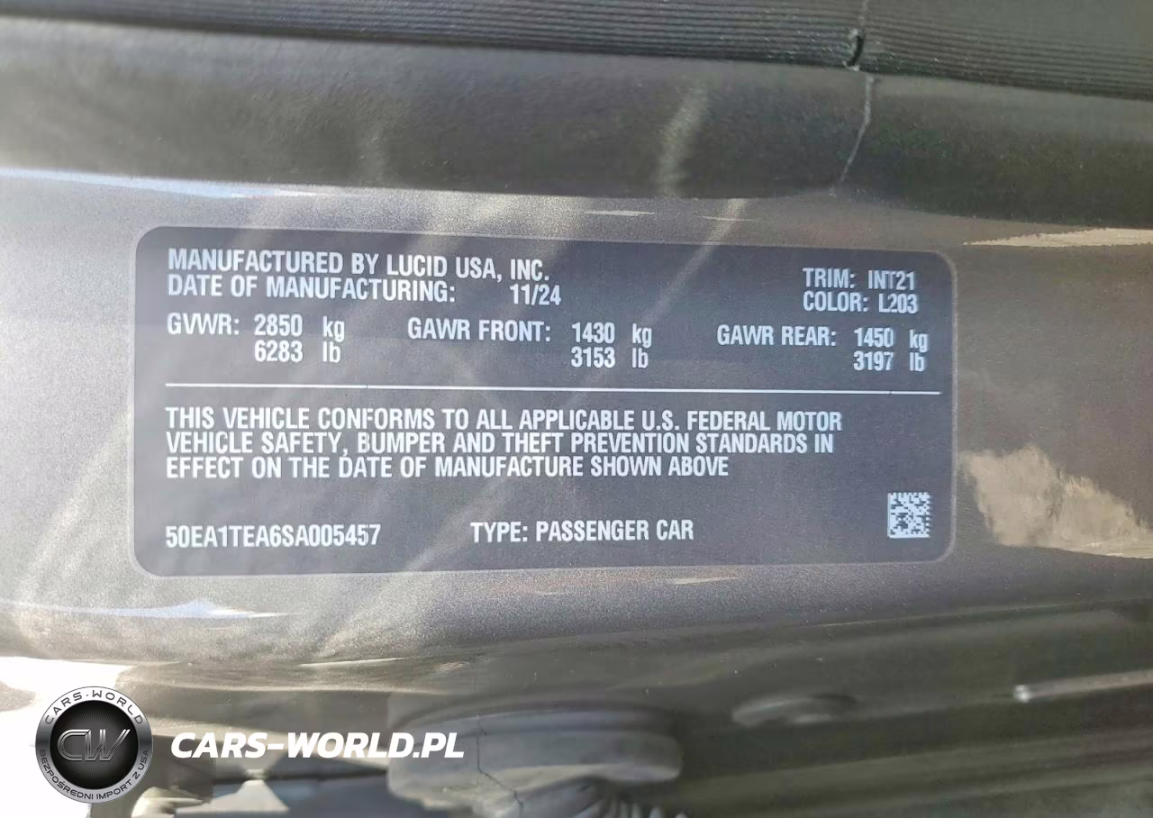 2025 Lucid Motors Air Touring VIN:50EA1TEA6SA005457 - 12