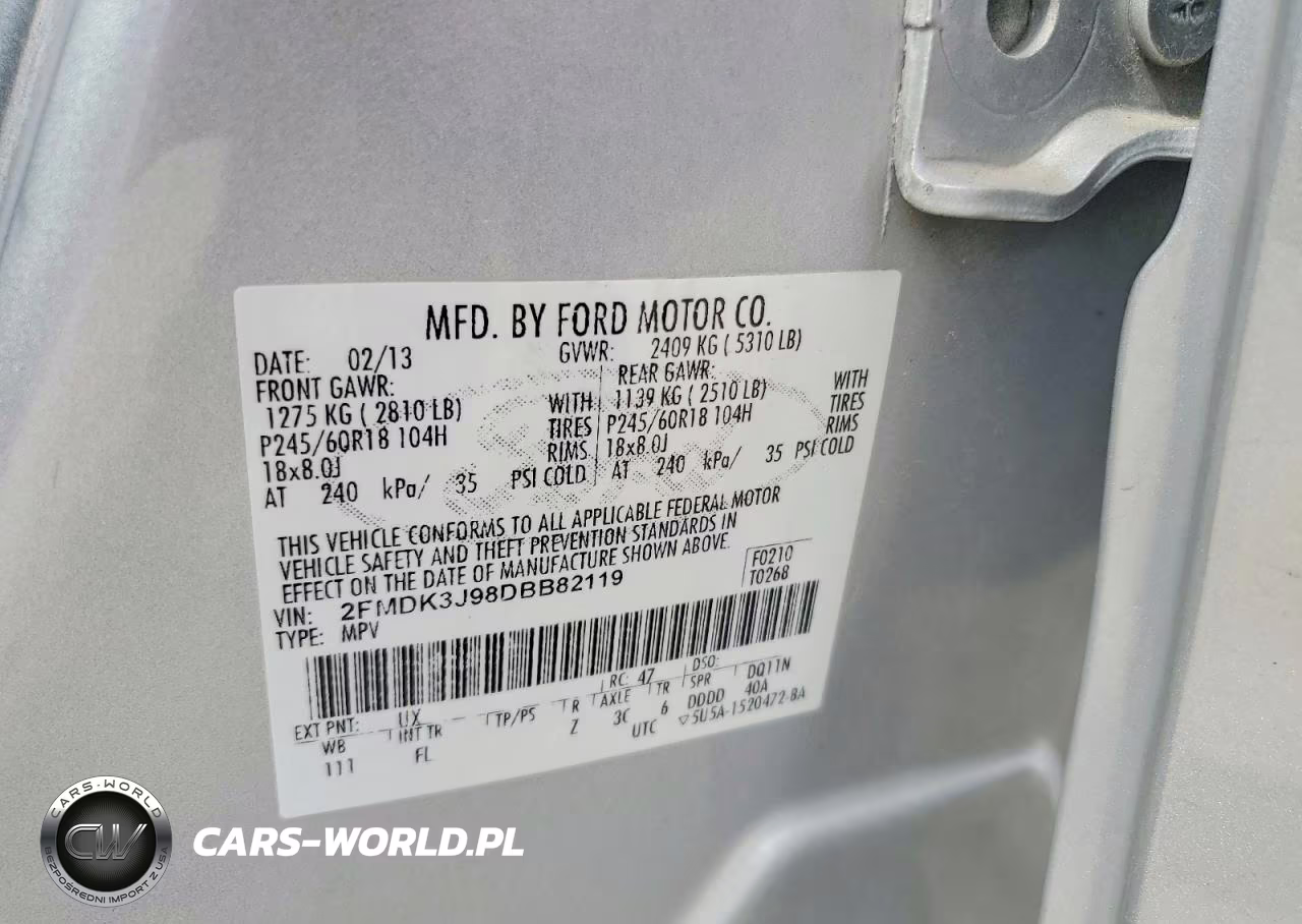 2013 Ford Edge Sel VIN:2FMDK3J98DBB82119 - 14