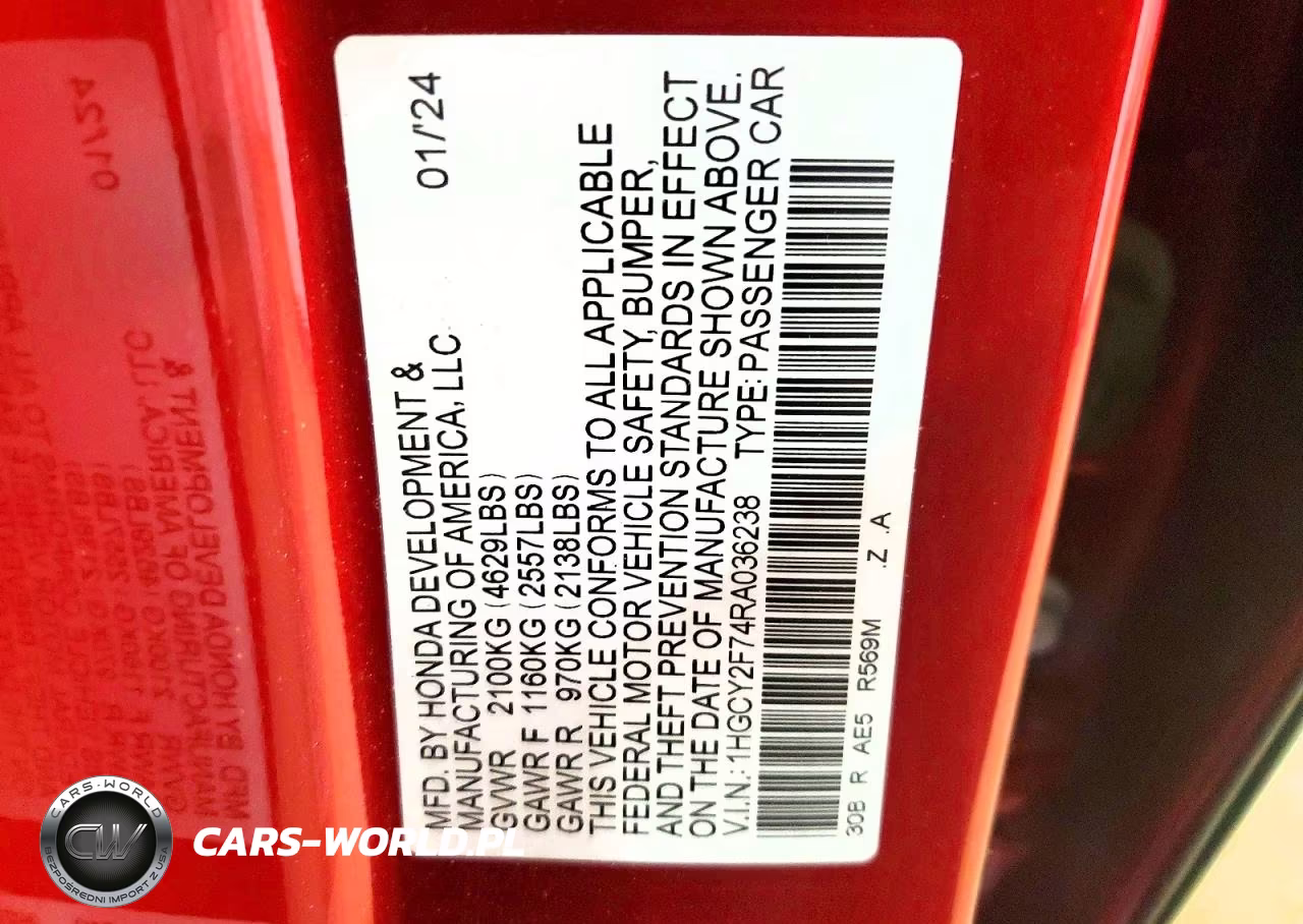 2024 Honda Accord Hybrid Sport-L VIN:1HGCY2F74RA036238 - 12