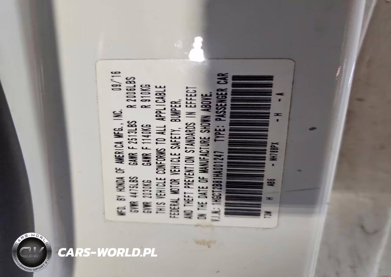 2017 Honda Accord Exl VIN:1HGCT2B81HA001247 - 12
