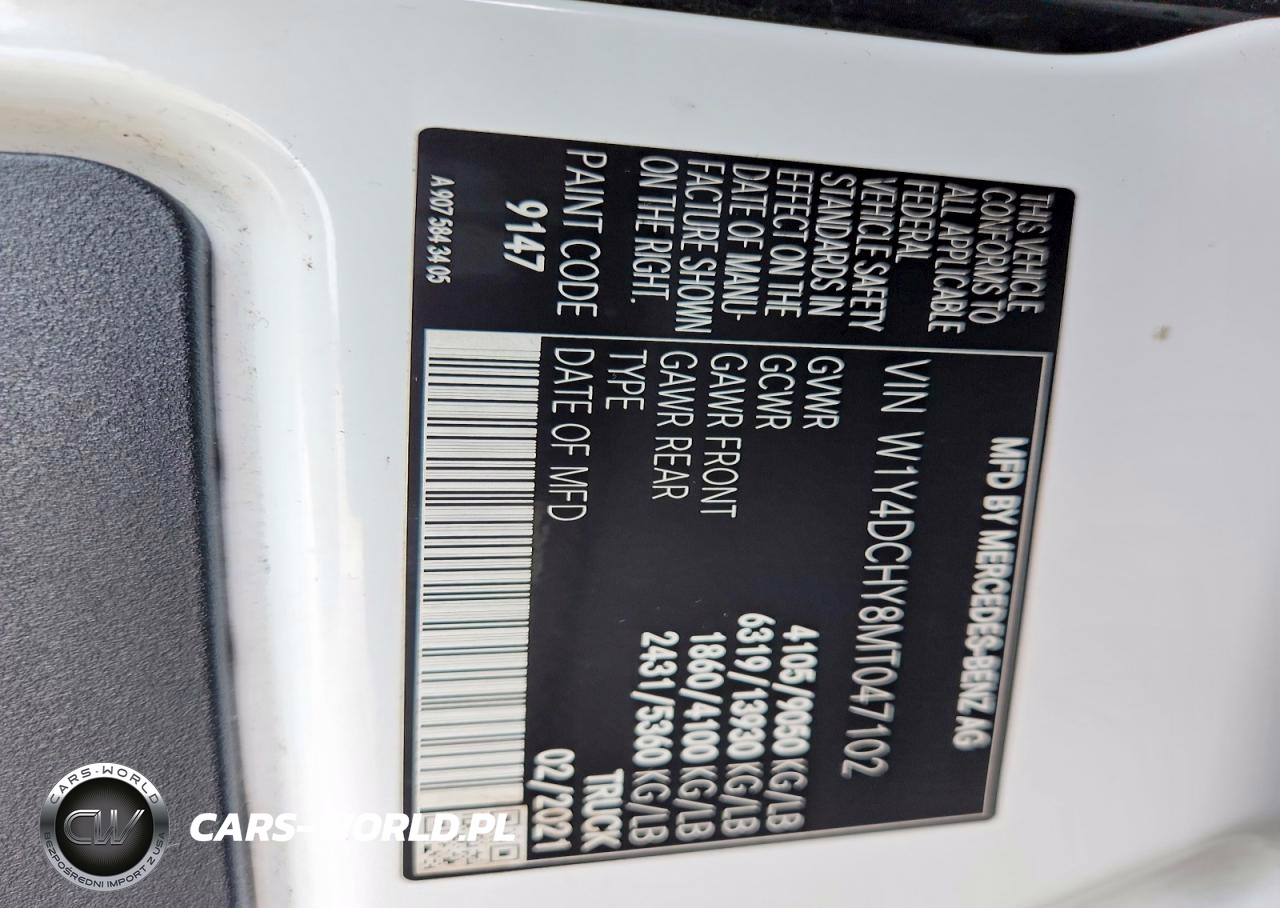 2021 Mercedes Benz Sprinter 2500 Delivery Van VIN:W1Y4DCHY8MT047102 - 13