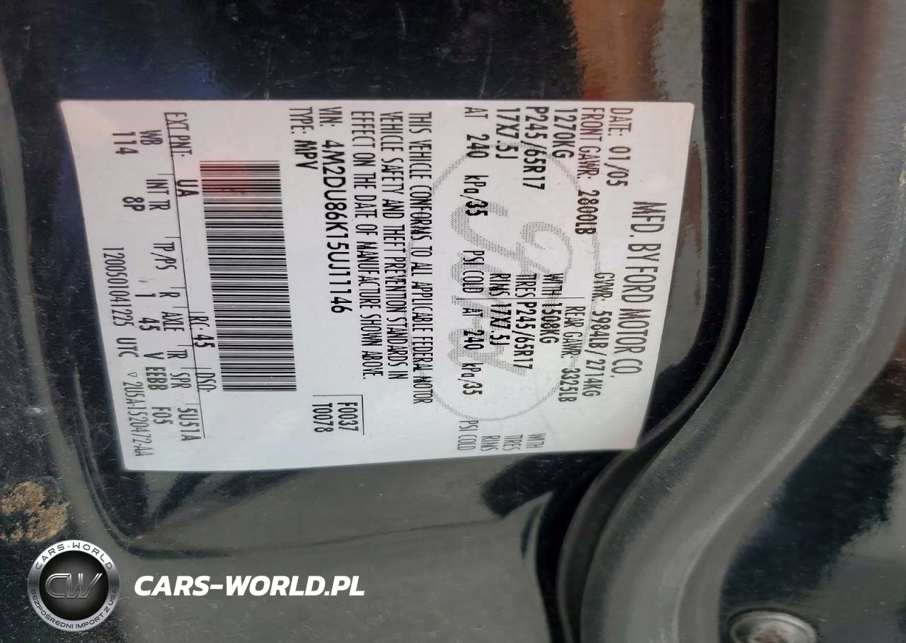 2005 Mercury Mountaineer VIN:4M2DU86K15UJ11146 - 13