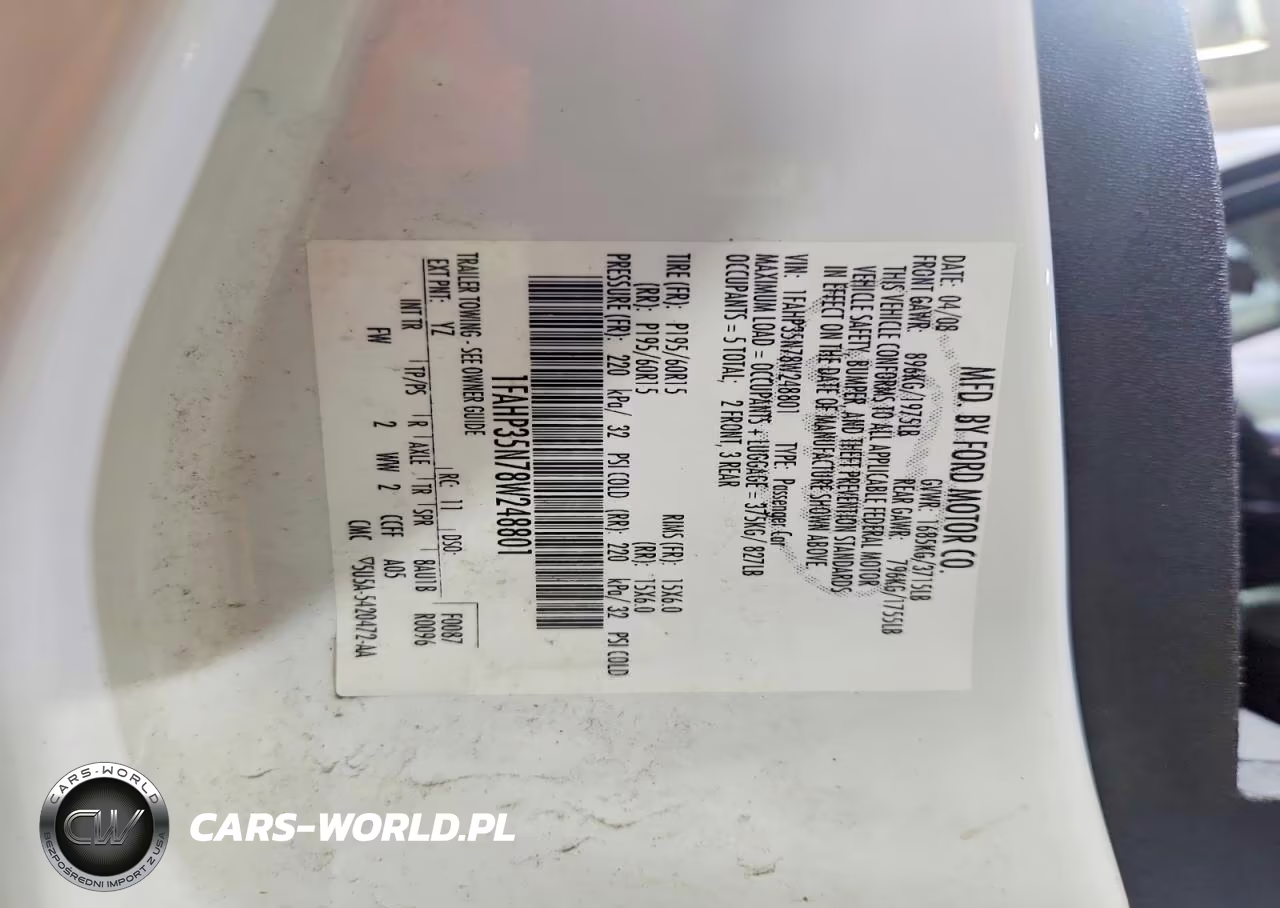 2008 Ford Focus Se VIN:1FAHP35N78W248801 - 12