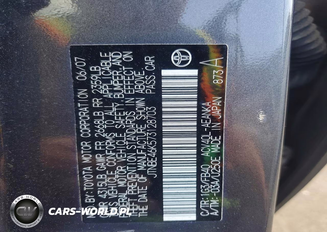 2007 Toyota Camry Le VIN:JTNBE46K573128703 - 12