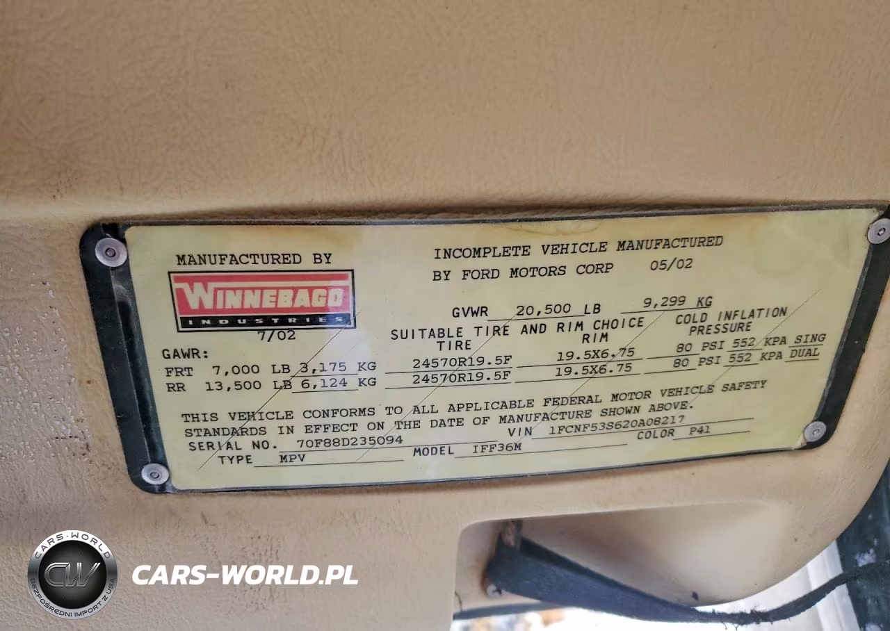 2002 Winnebago Iff36M Rv VIN:1FCNF53S620A08217 - 10