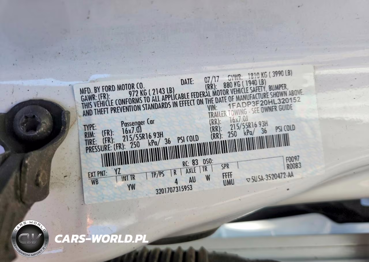 2017 Ford Focus Se VIN:1FADP3F20HL320152 - 12