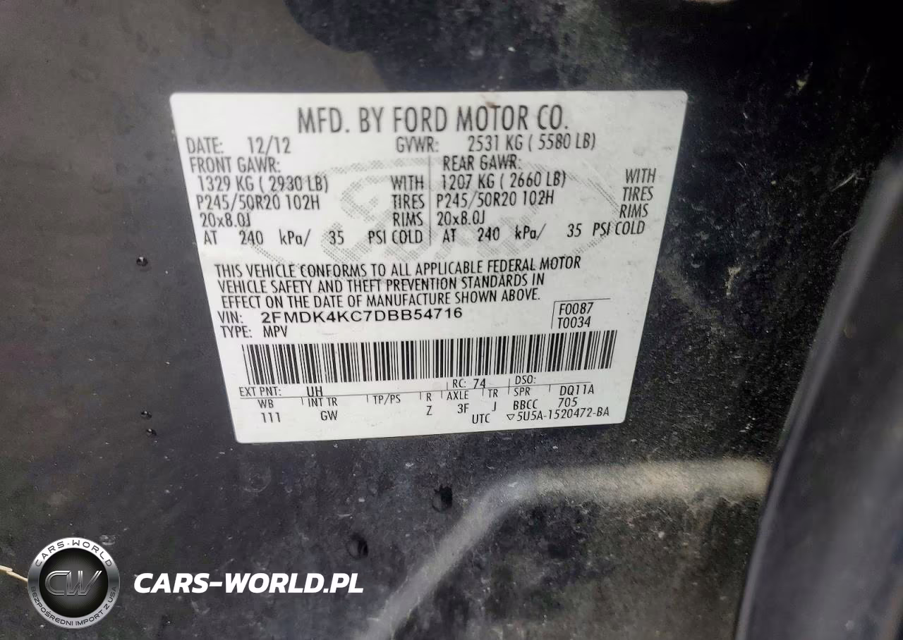 2013 Ford Edge Limited VIN:2FMDK4KC7DBB54716 - 13