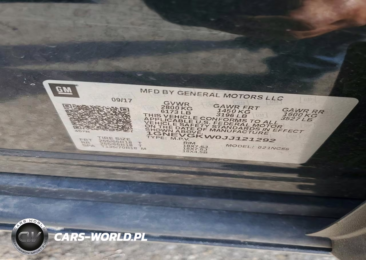 2018 Chevrolet Traverse Lt VIN:1GNEVGKW0JJ121292 - 13
