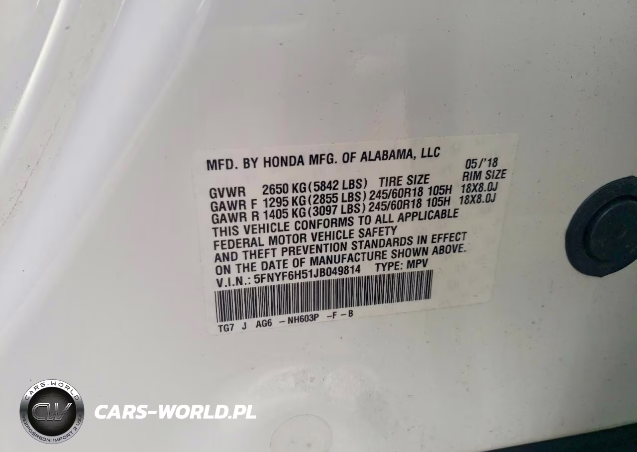 2018 Honda Pilot Exl VIN:5FNYF6H51JB049814 - 13