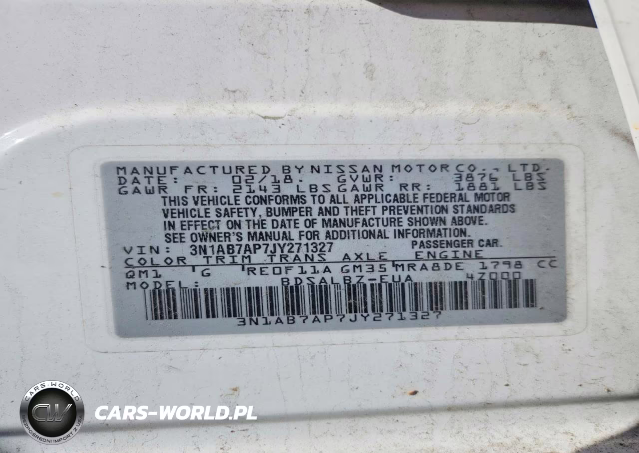 2018 Nissan Sentra S VIN:3N1AB7AP7JY271327 - 12