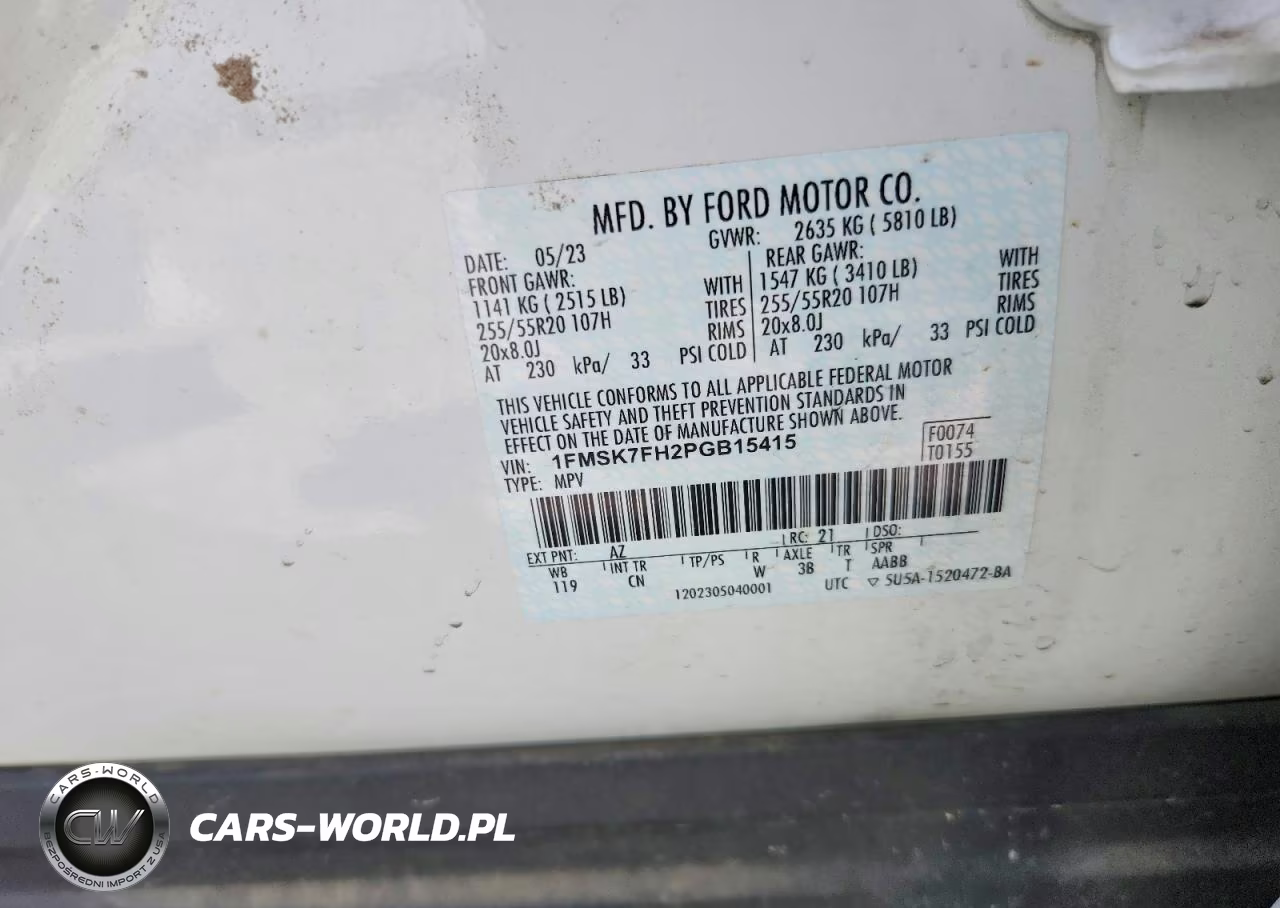 2023 Ford Explorer Limited VIN:1FMSK7FH2PGB15415 - 13