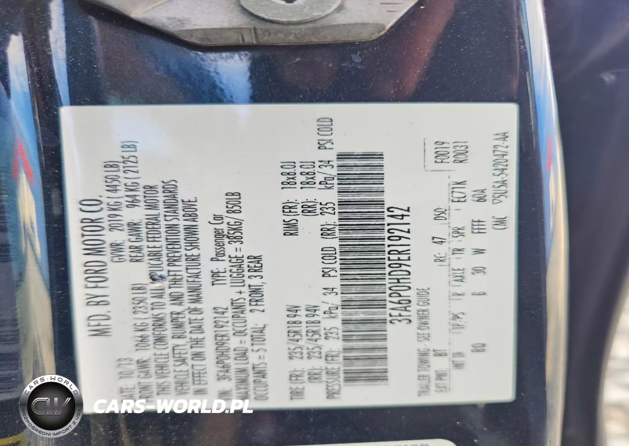 2014 Ford Fusion Se VIN:3FA6P0HD9ER192142 - 12