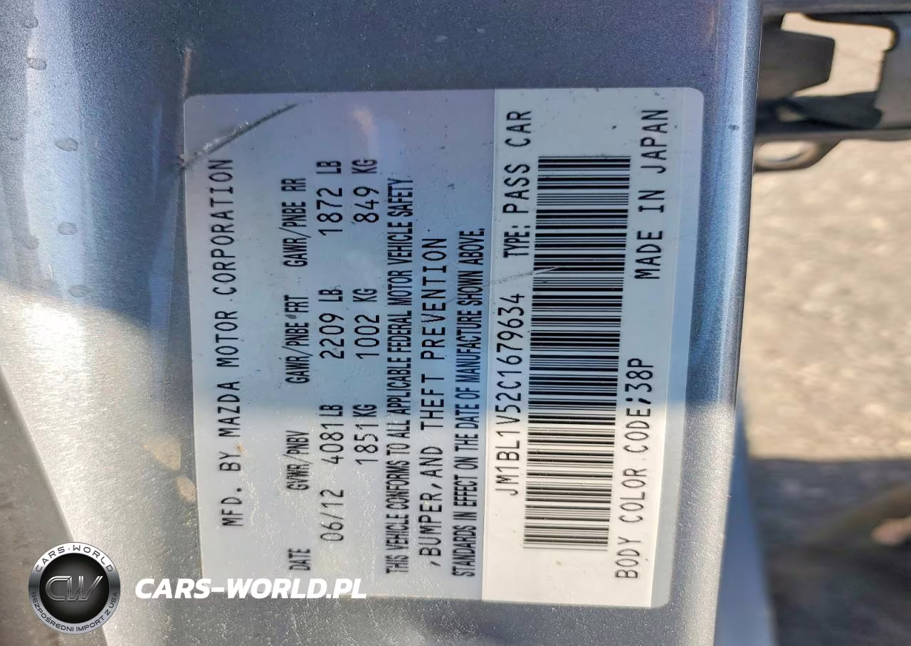2012 Mazda 3 S VIN:JM1BL1V52C1679634 - 12