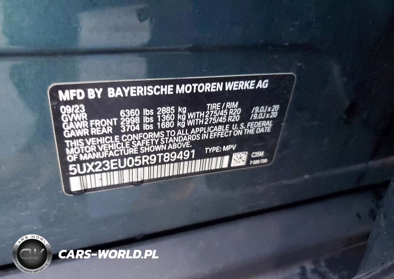 2024 BMW X5 xDrive40I VIN:5UX23EU05R9T89491 - 13