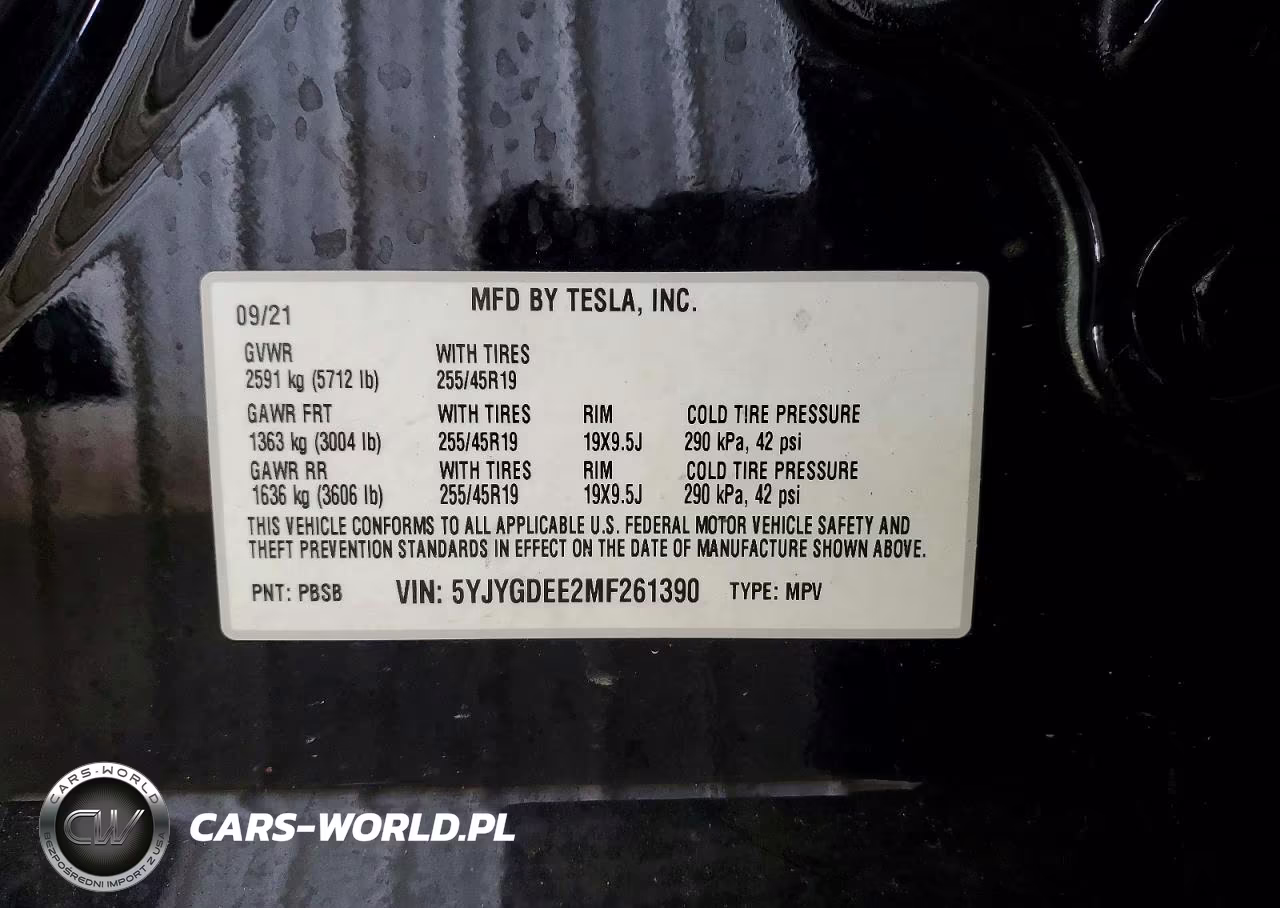 2021 Tesla Model Y VIN:5YJYGDEE2MF261390 - 13