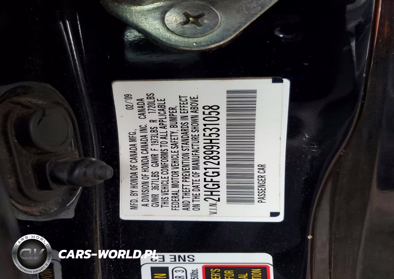 2009 Honda Civic Ex VIN:2HGFG12899H531058 - 12