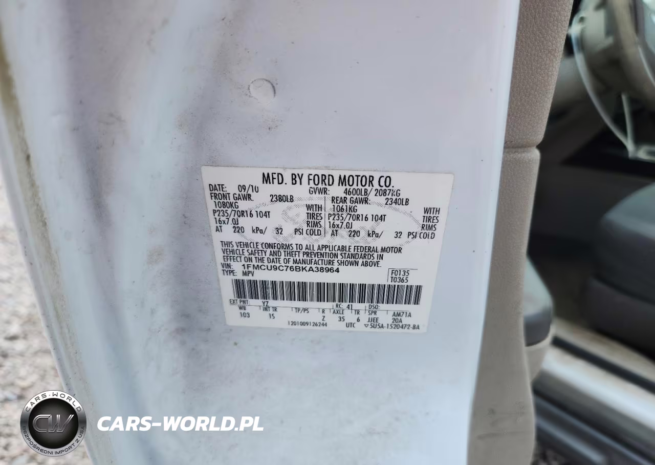 2011 Ford Escape Xls VIN:1FMCU9C76BKA38964 - 13