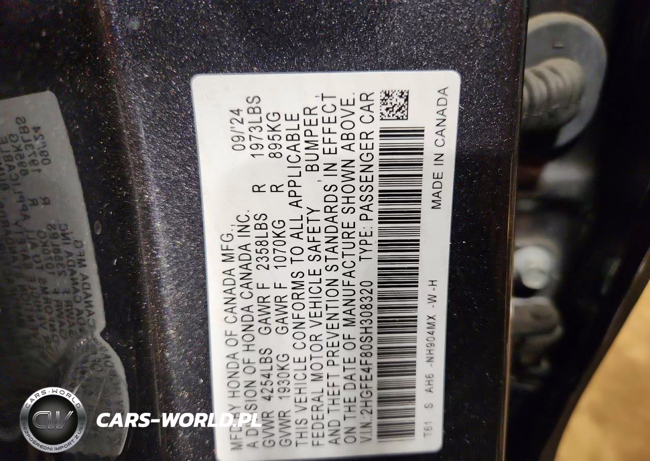 2025 Honda Civic Sport VIN:2HGFE4F80SH308320 - 13