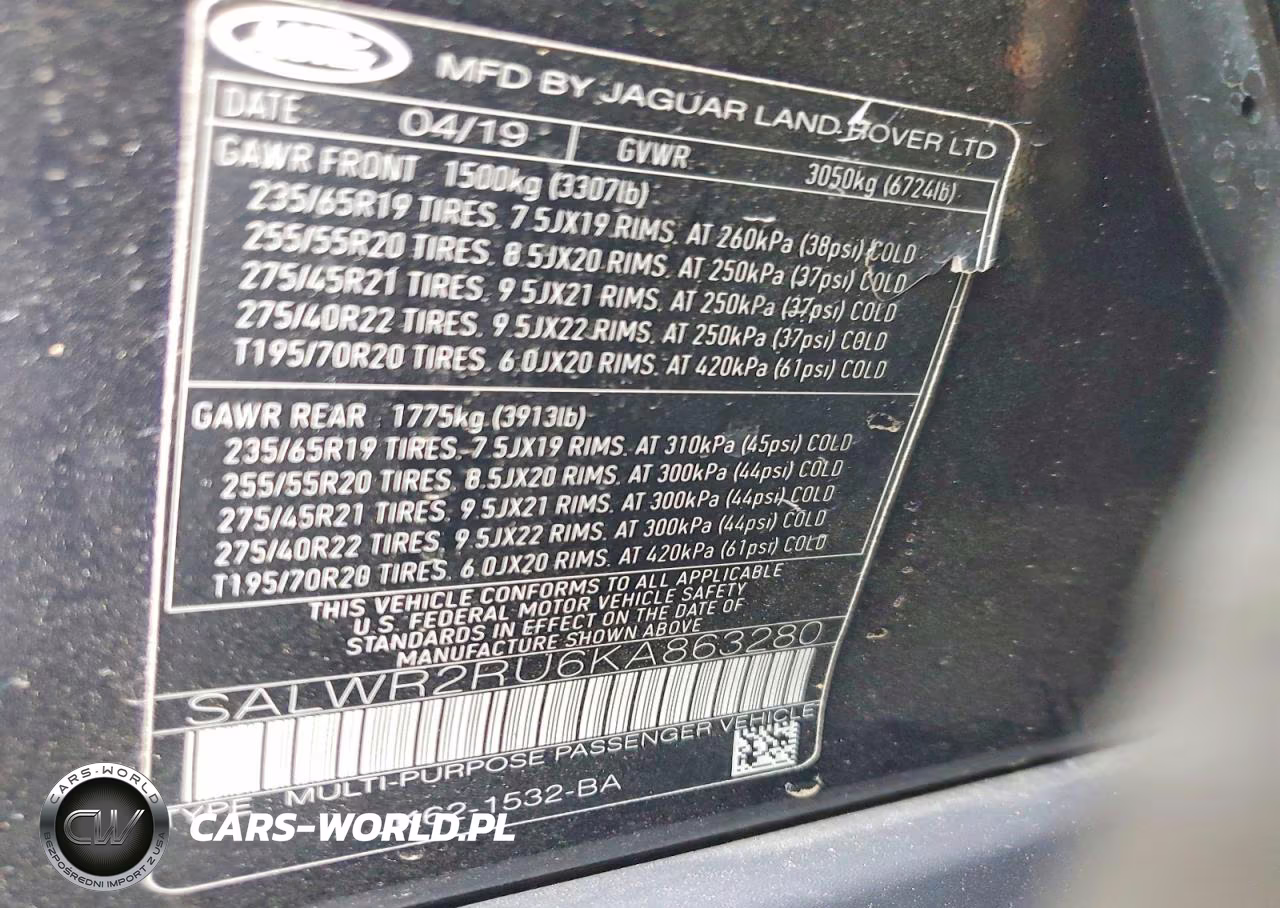 2019 Land Rover Range Rover Sport Hse VIN:SALWR2RU6KA863280 - 13