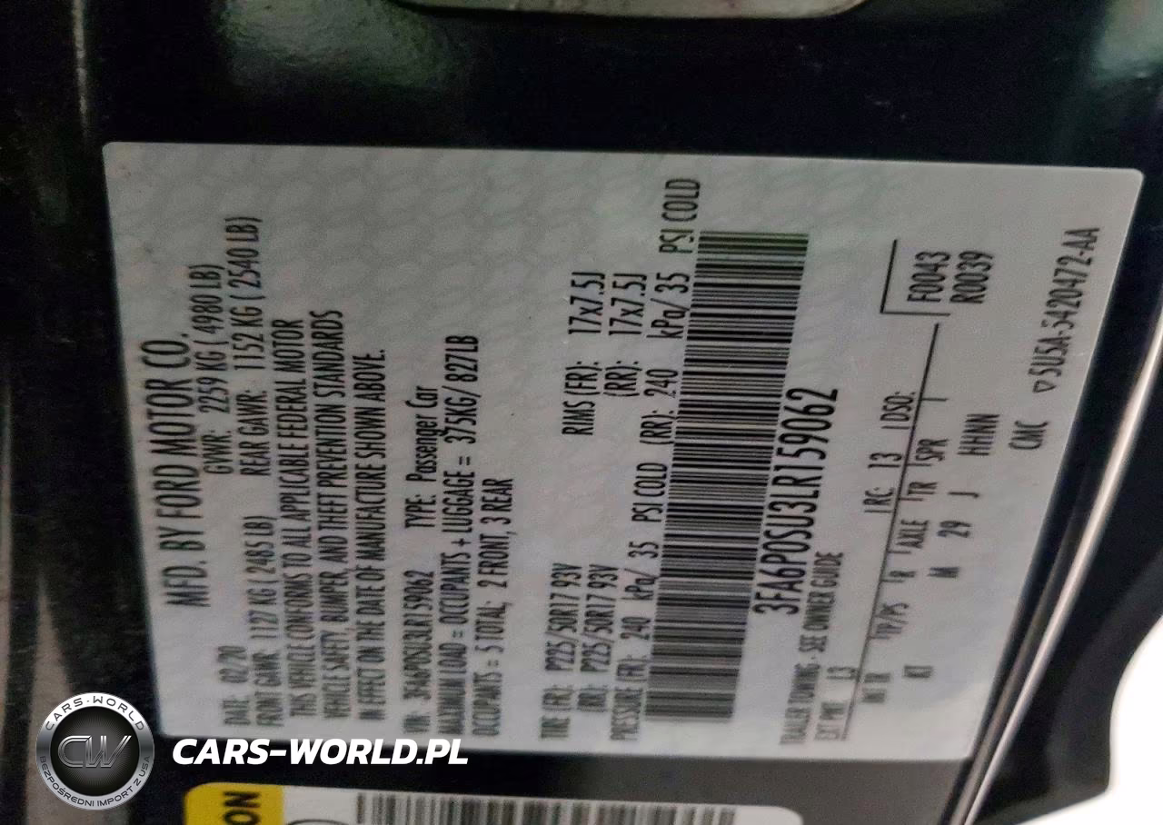 2020 Ford Fusion Titanium VIN:3FA6P0SU3LR159062 - 12