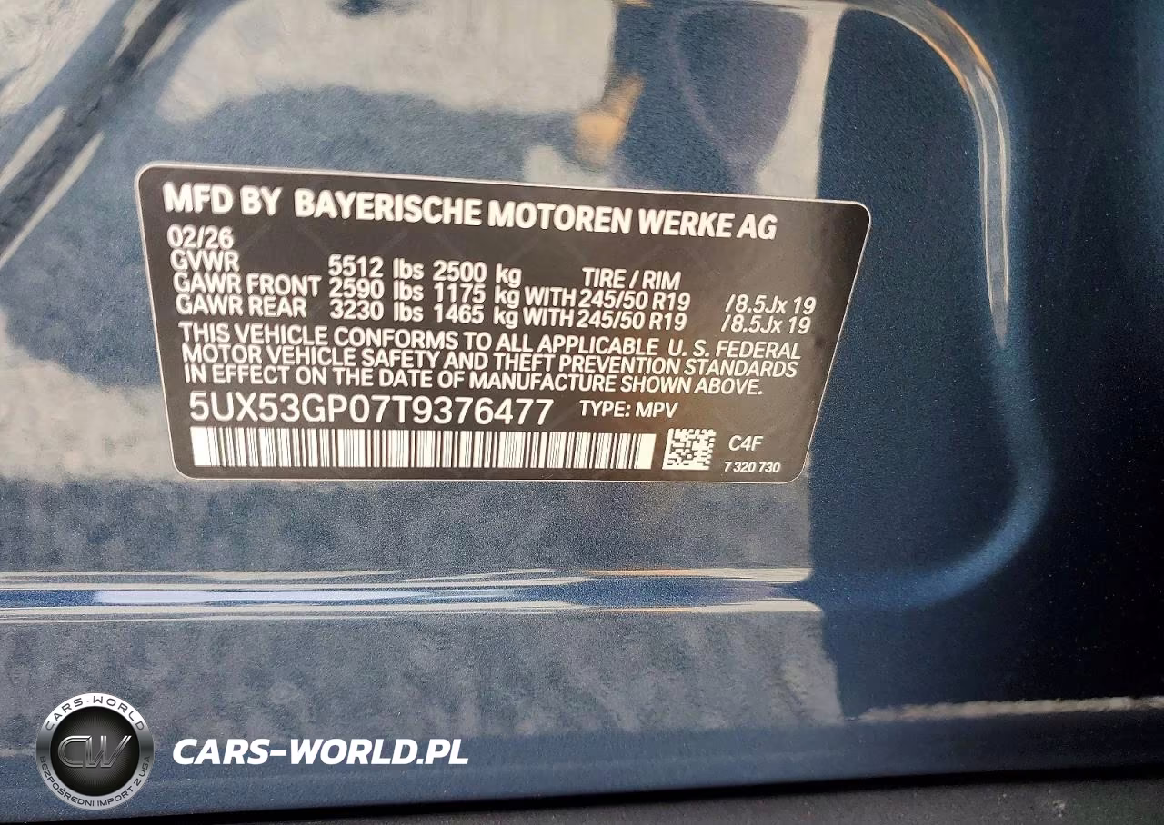 2026 BMW X3 30 xDrive VIN:5UX53GP07T9376477 - 14