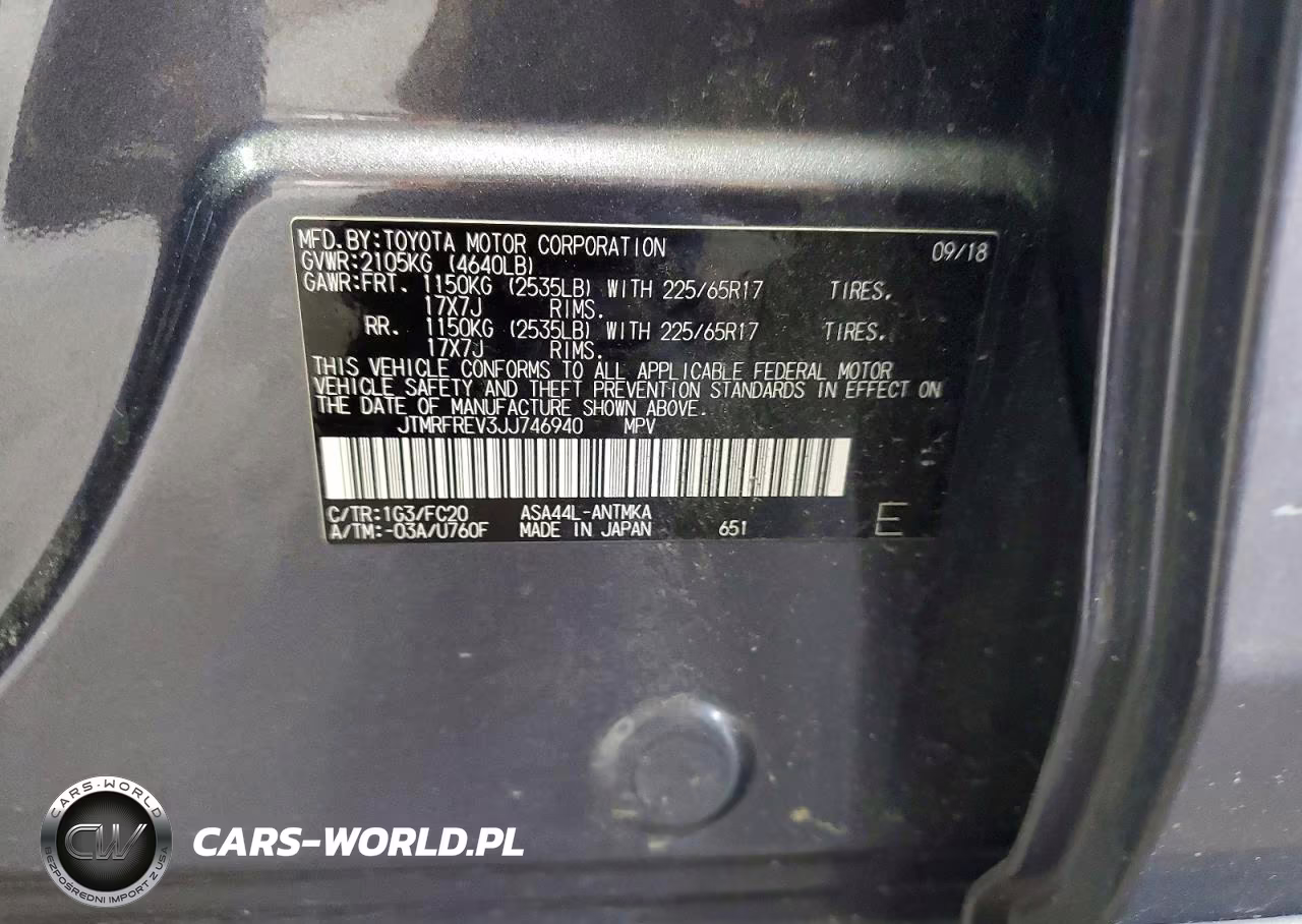 2018 Toyota Rav4 Xle VIN:JTMRFREV3JJ746940 - 13