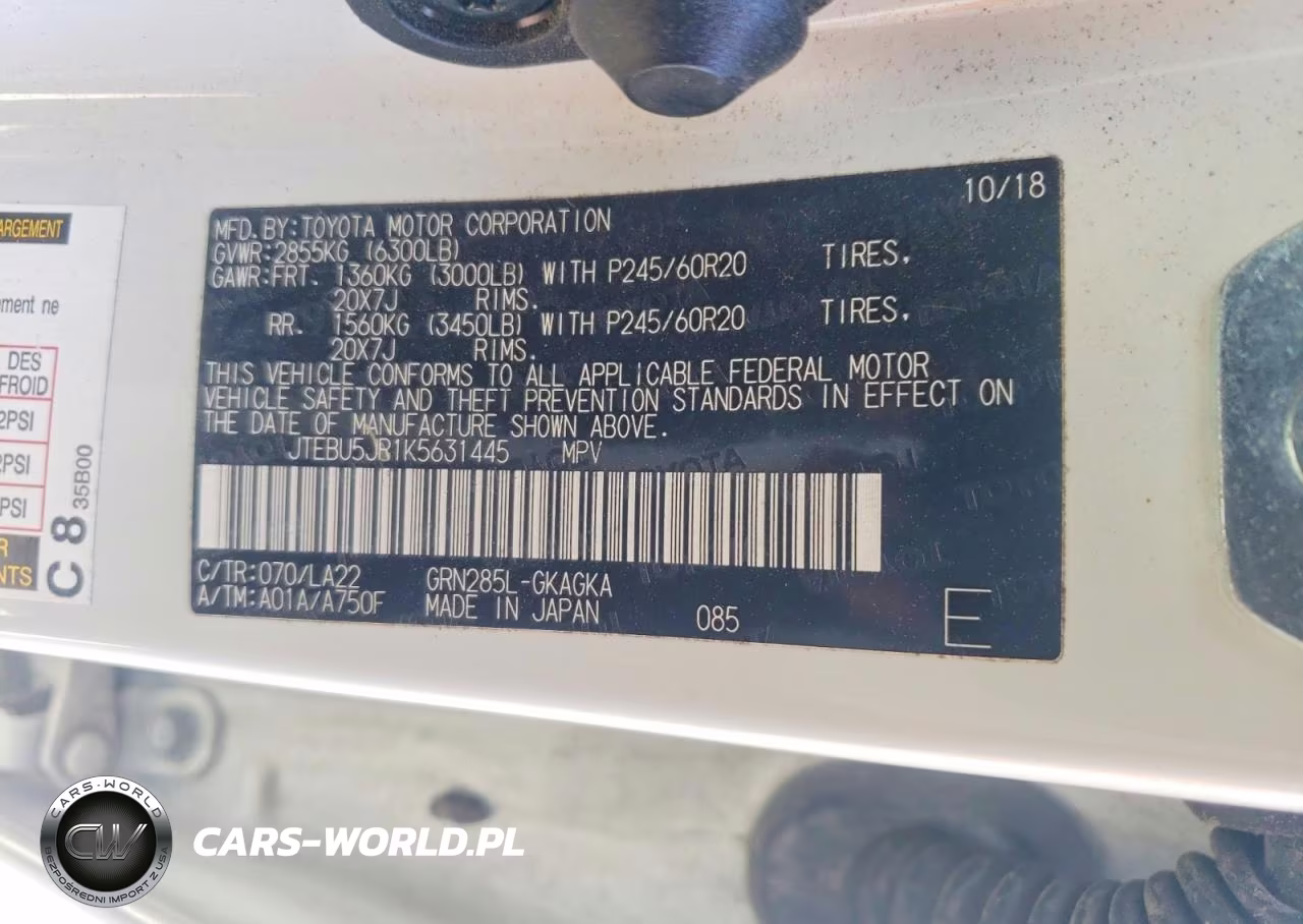 2019 Toyota 4Runner Limited VIN:JTEBU5JR1K5631445 - 13