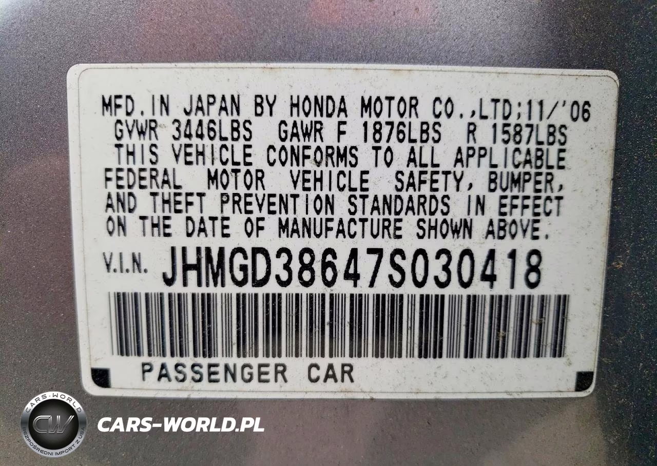 2007 Honda Fit S VIN:JHMGD38647S030418 - 12