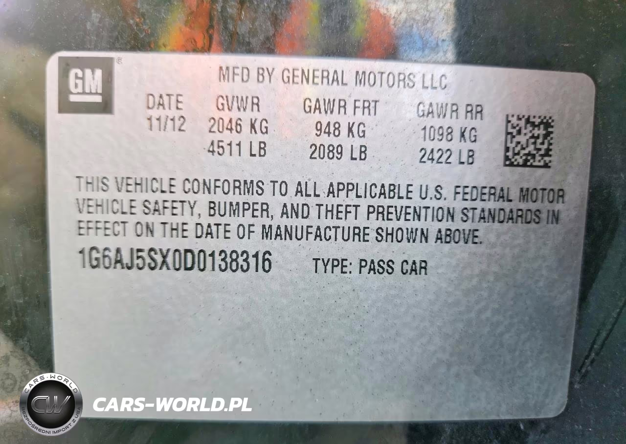 2013 Cadillac Ats Performance VIN:1G6AJ5SX0D0138316 - 12