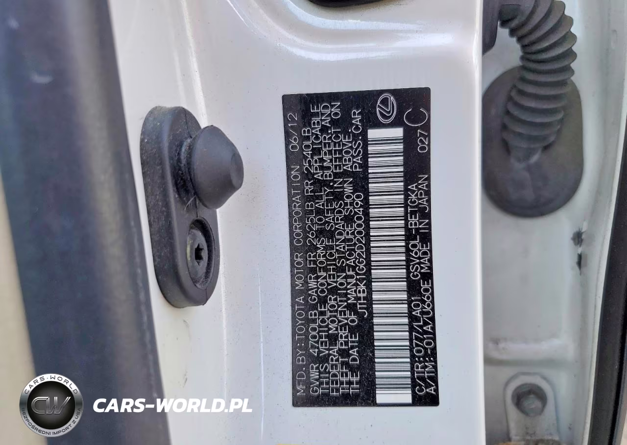 2013 Lexus Es 350 VIN:JTHBK1GG2D2000490 - 12