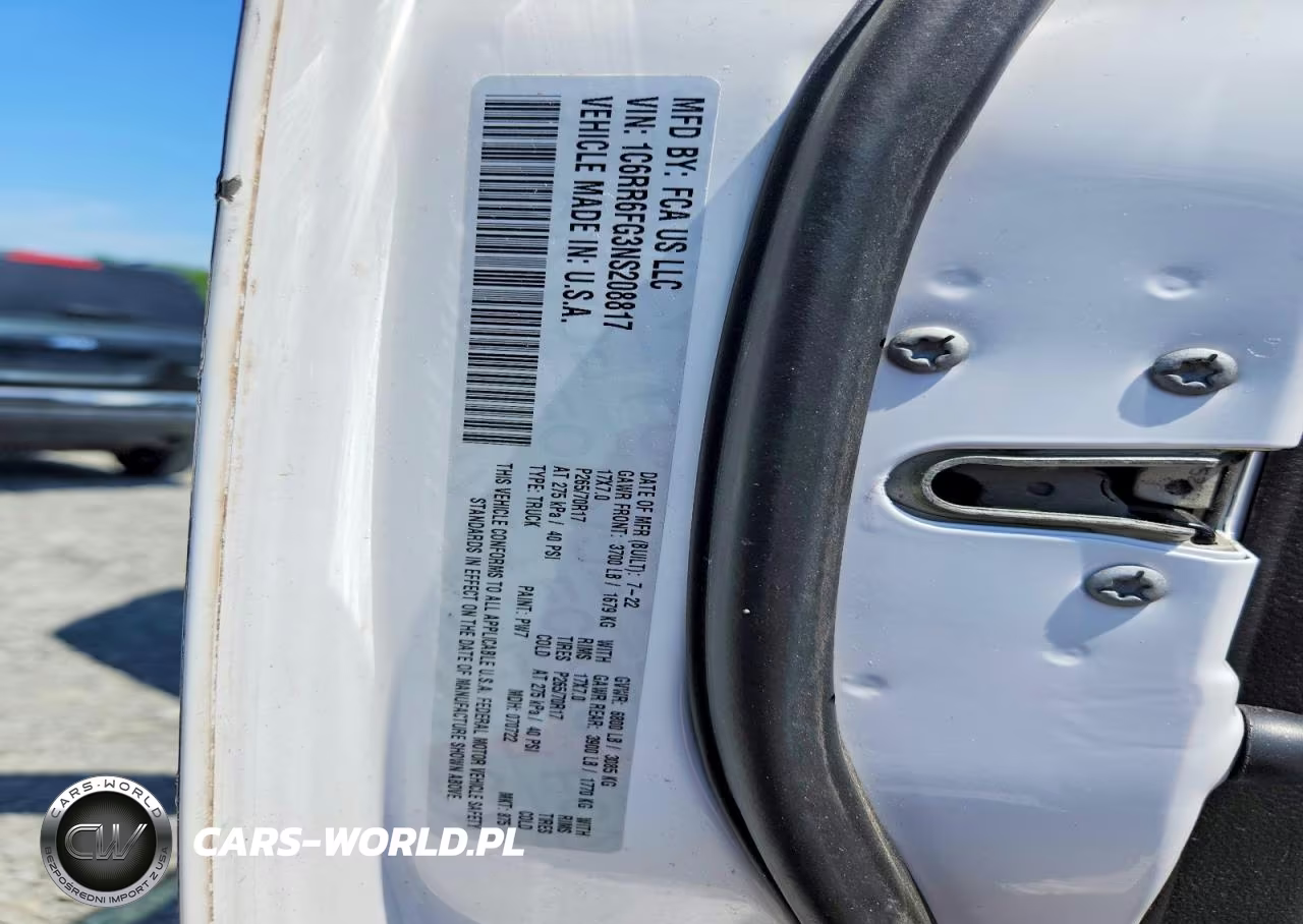 2022 Ram 1500 Classic Tradesman VIN:1C6RR6FG3NS208817 - 12