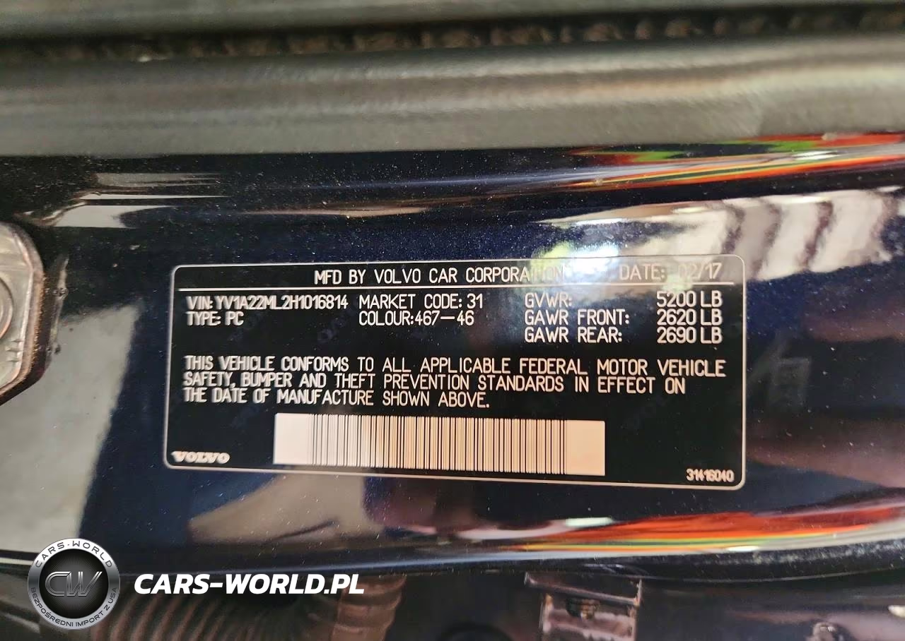 2017 Volvo S90 T6 Inscription VIN:YV1A22ML2H1016814 - 12