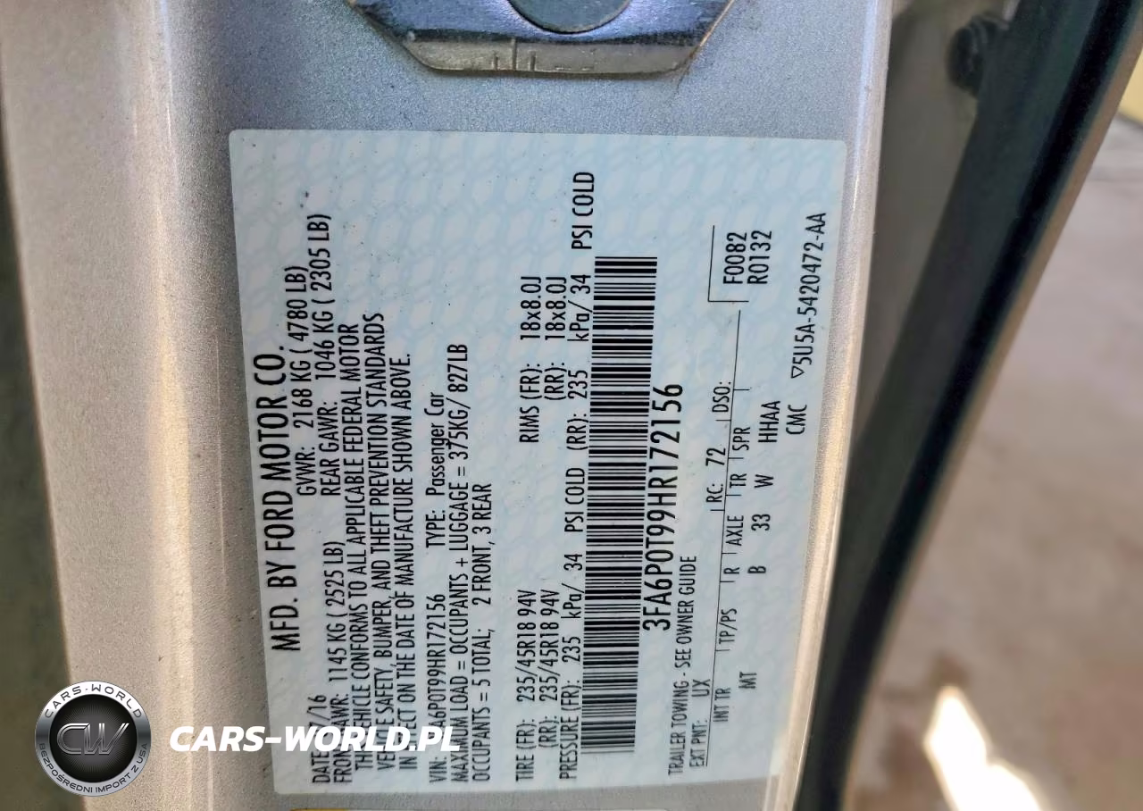 2017 Ford Fusion Se VIN:3FA6P0T99HR172156 - 12