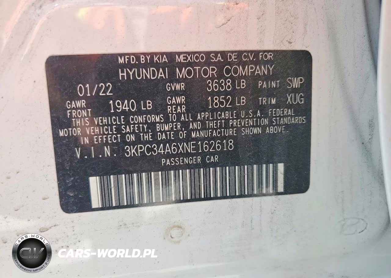 2022 Hyundai Accent Limited VIN:3KPC34A6XNE162618 - 12