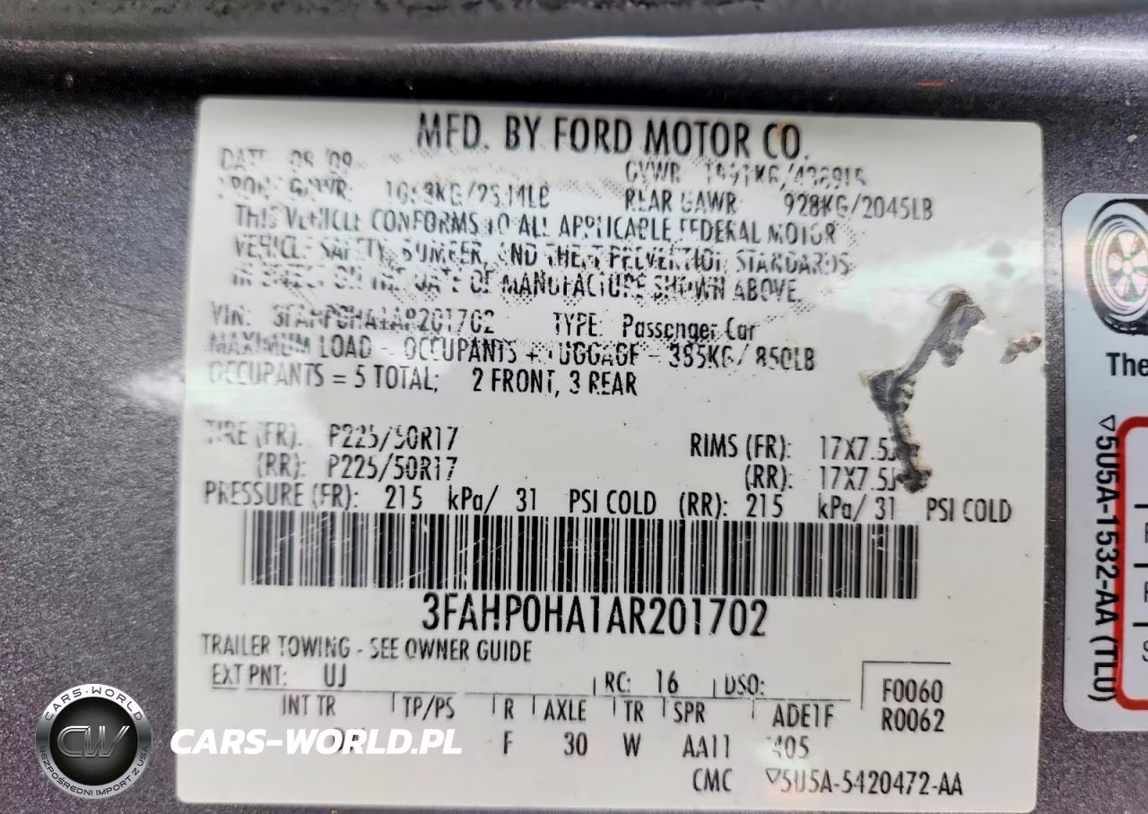 2010 Ford Fusion Se VIN:3FAHP0HA1AR201702 - 13