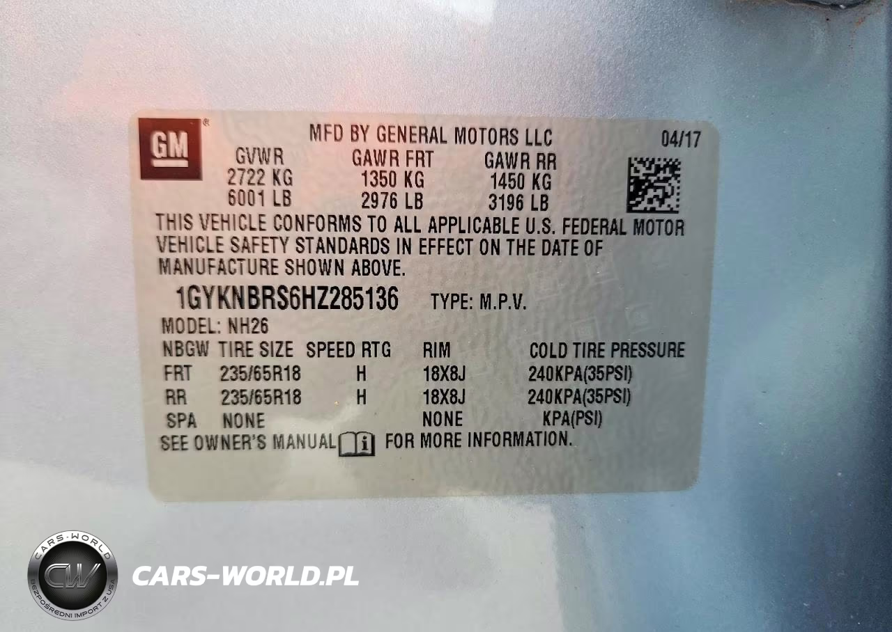 2017 Cadillac Xt5 Luxury VIN:1GYKNBRS6HZ285136 - 14