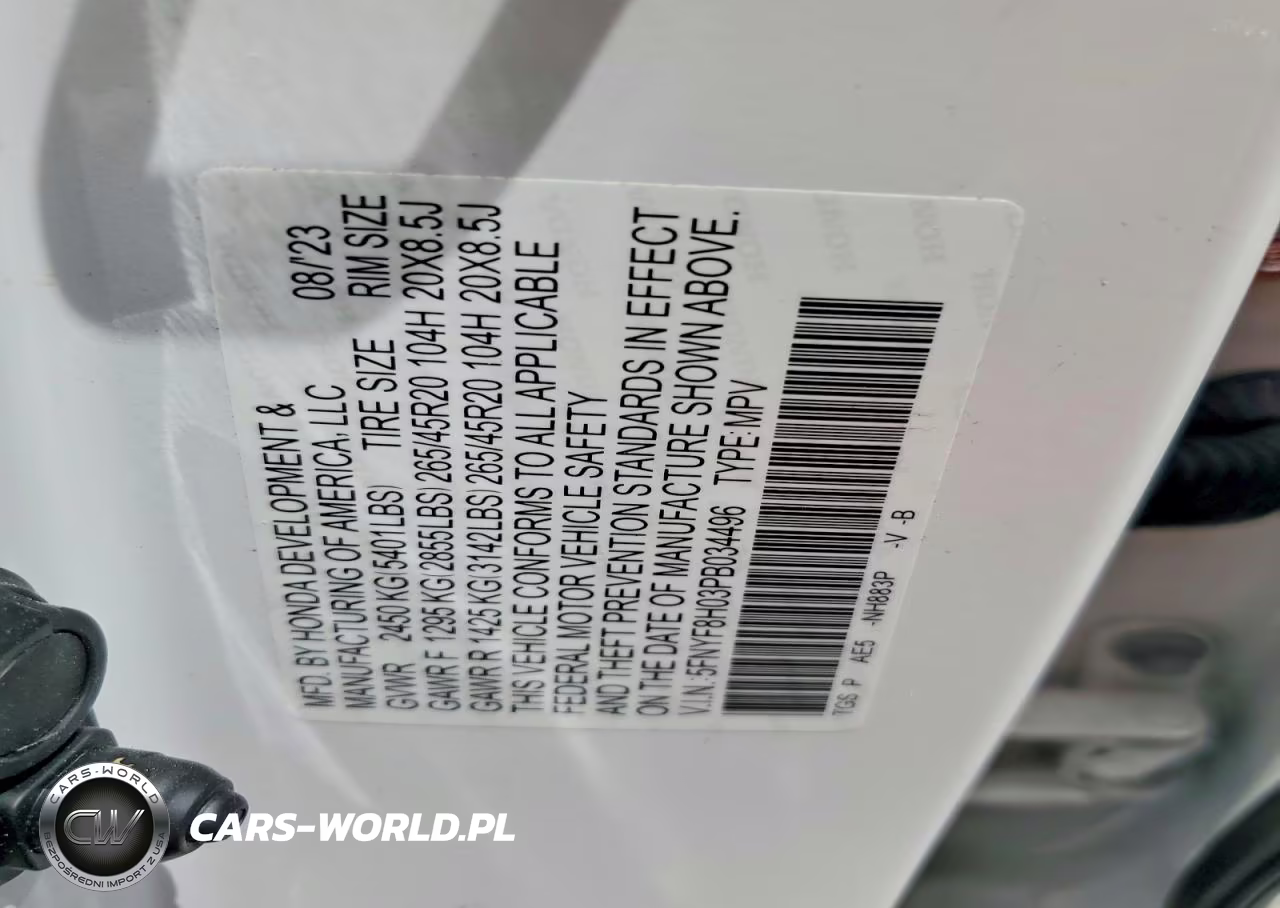 2023 Honda Passport Elite VIN:5FNYF8H03PB034496 - 13