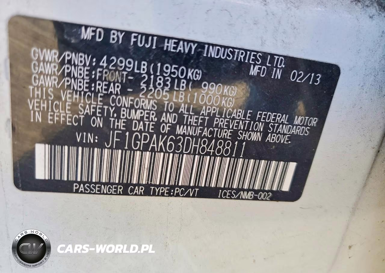 2013 Subaru Impreza Limited VIN:JF1GPAK63DH848811 - 13