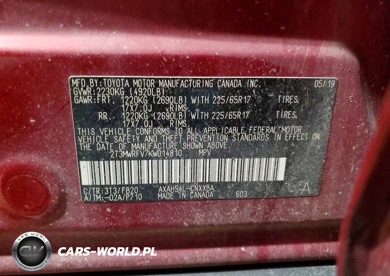 2019 Toyota Rav4 Le VIN:2T3MWRFV7KW014810 - 14