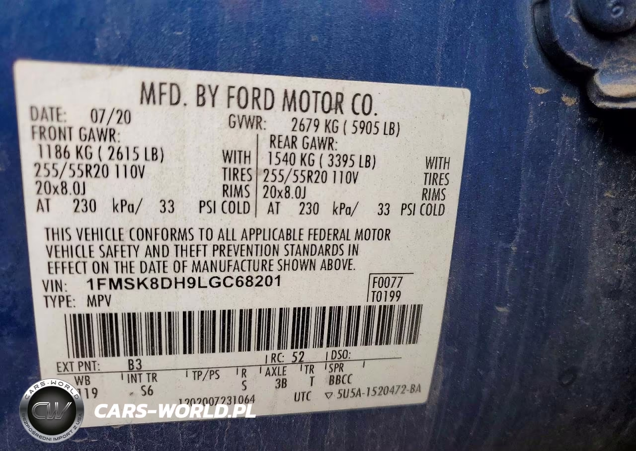 2020 Ford Explorer Xlt VIN:1FMSK8DH9LGC68201 - 13
