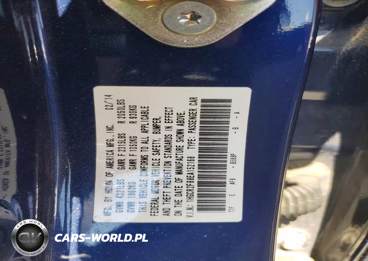 2014 Honda Accord Exl VIN:1HGCR2F88EA152168 - 12