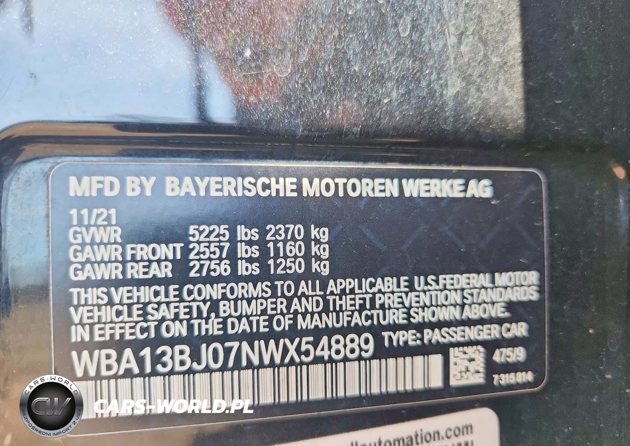 2022 BMW 530 Xi VIN:WBA13BJ07NWX54889 - 12
