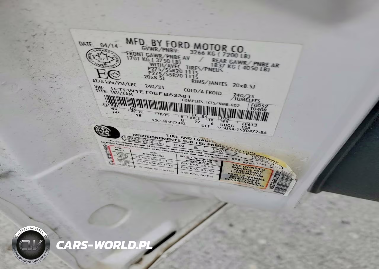 2014 Ford F150 Supercrew VIN:1FTFW1ET9EFB52381 - 12