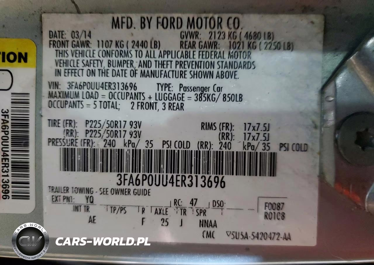 2014 Ford Fusion S Hybrid VIN:3FA6P0UU4ER313696 - 12