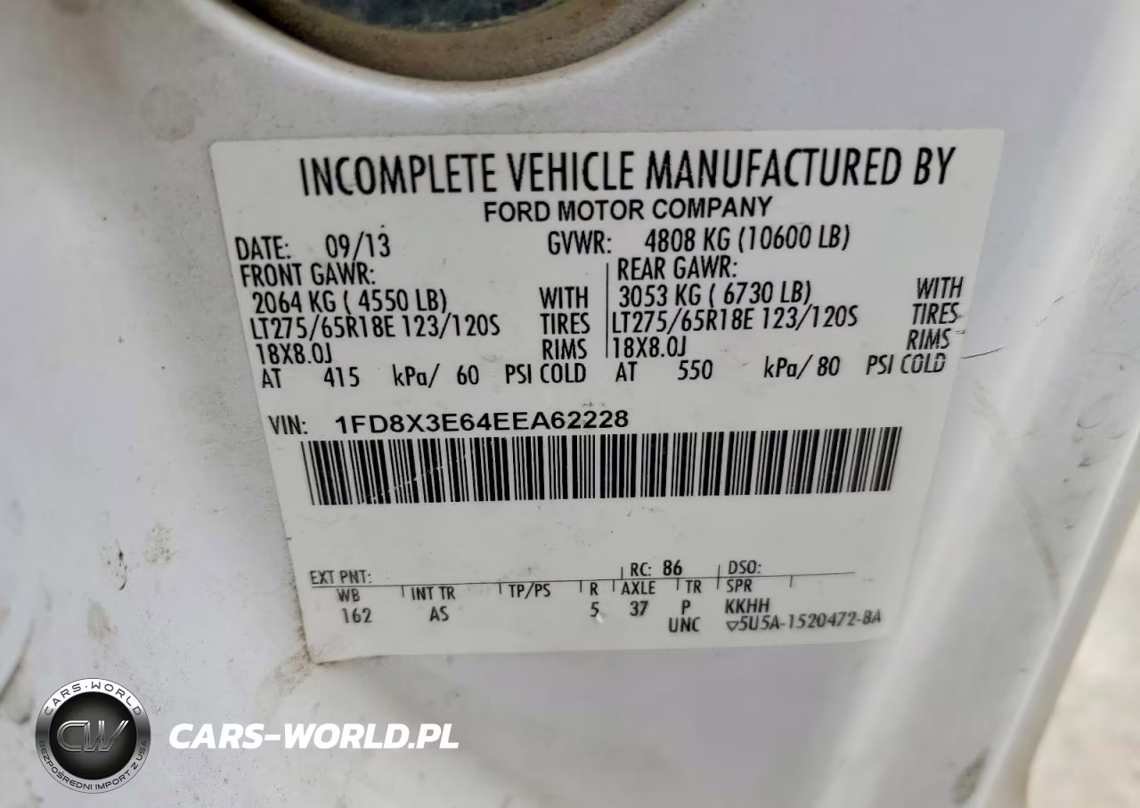 2014 Ford F350 Super Duty VIN:1FD8X3E64EEA62228 - 12